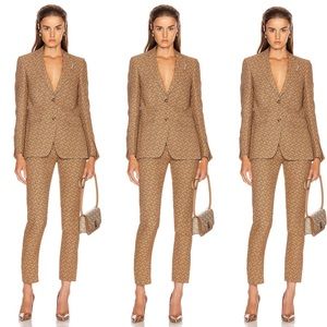 Burberry Hanover TB Print Pant in Tawny Abstract Brown Neutral